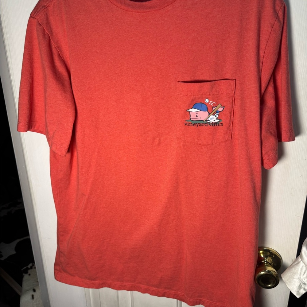 Vineyard Vines Coral Baseball Graphic Tee - Picture 2 of 4